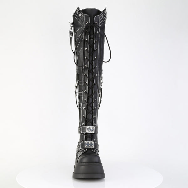 Demonia Stomp-310 Black Vegan Leather