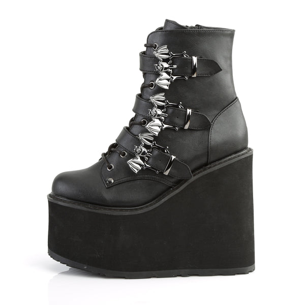 Demonia Swing-103 Black Vegan Leather