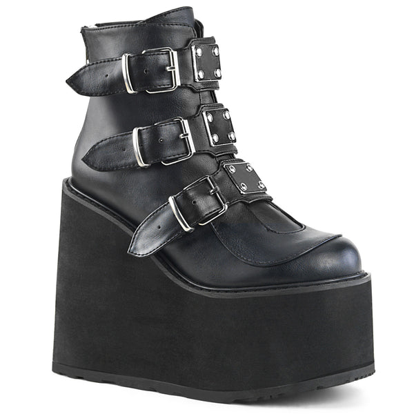 demonia Swing-105 Black Vegan Leather