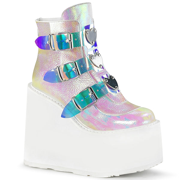 demonia Swing-105 Pearl Iridescent Vegan Leather