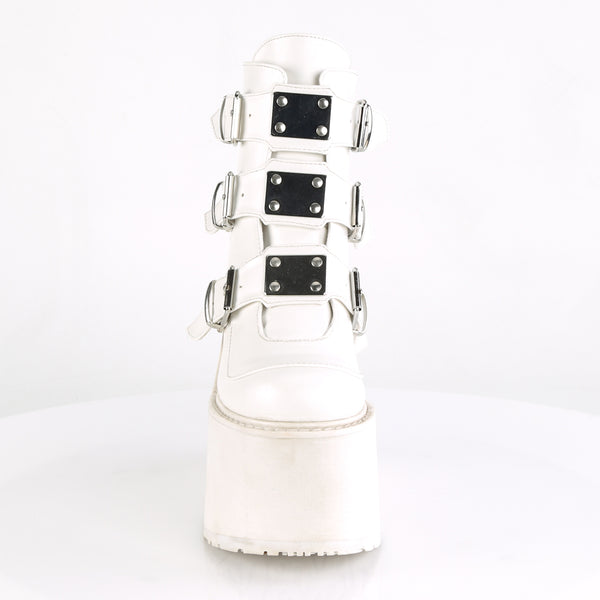 Demonia Swing-105 White Vegan Leather