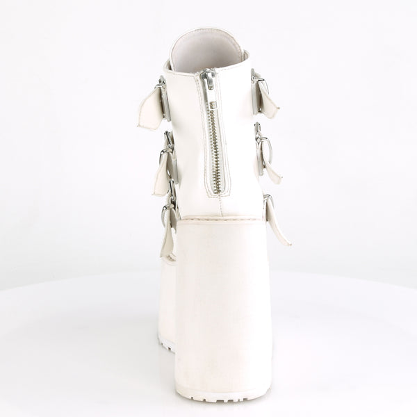 Demonia Swing-105 White Vegan Leather