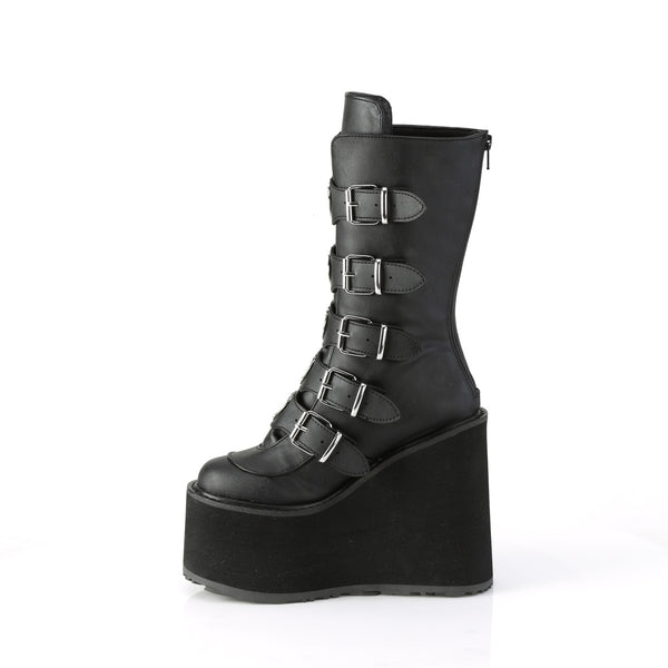 Demonia Swing-230 Black Vegan Leather