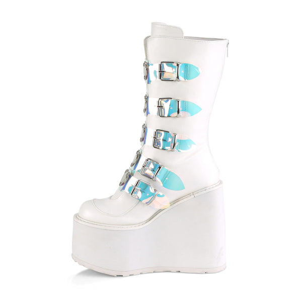 Demonia Swing-230 White Vegan Leather