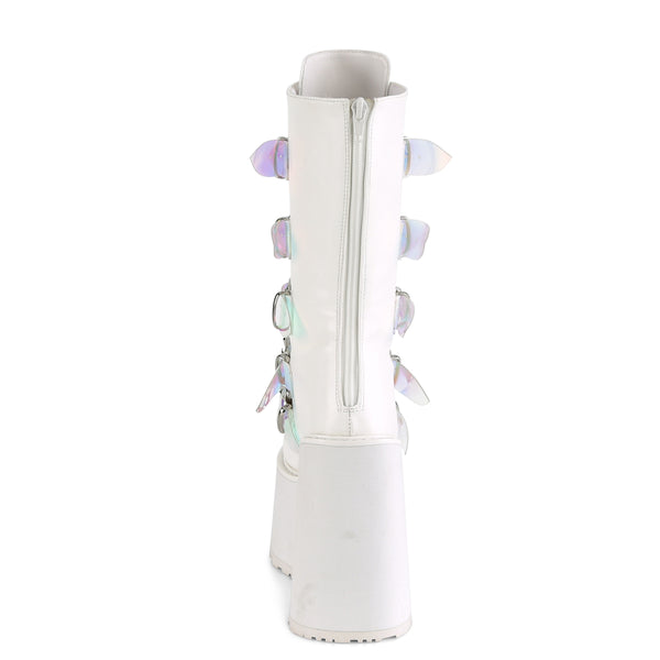 Demonia Swing-230 White Vegan Leather