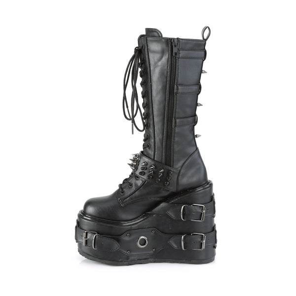 Demonia Swing-327 Black Vegan Leather