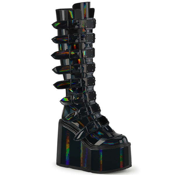 demonia Swing-815 Black Holographic Patent
