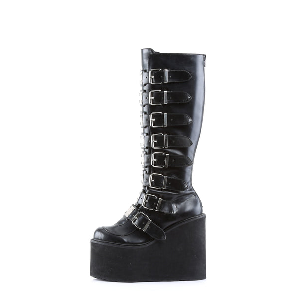 Demonia Swing-815 Black Vegan Leather