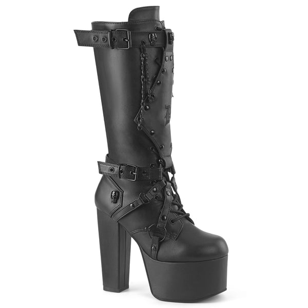 demonia Torment-218 Black Vegan Leather