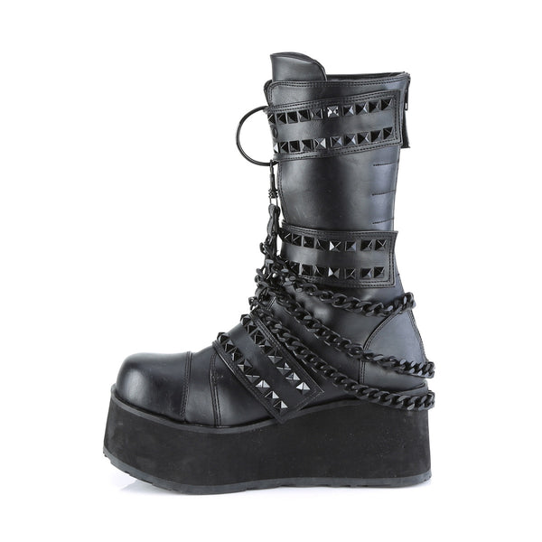Demonia Trashville-138 Black Vegan Leather