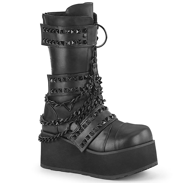 demonia Trashville-138 Black Vegan Leather