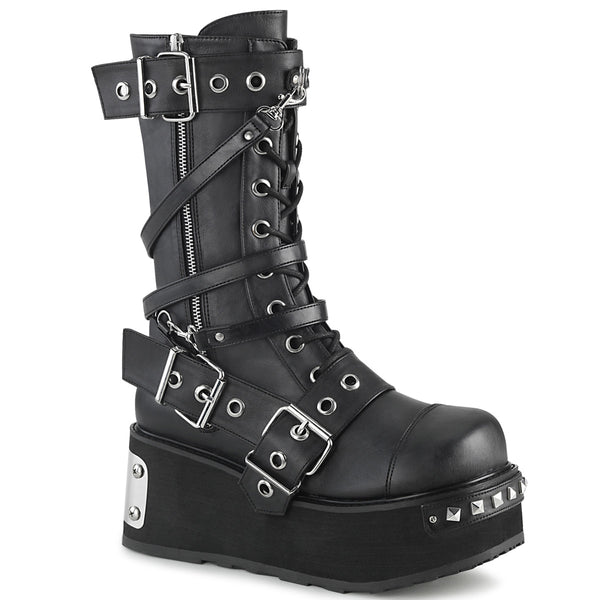 demonia Trashville-250 Black Vegan Leather