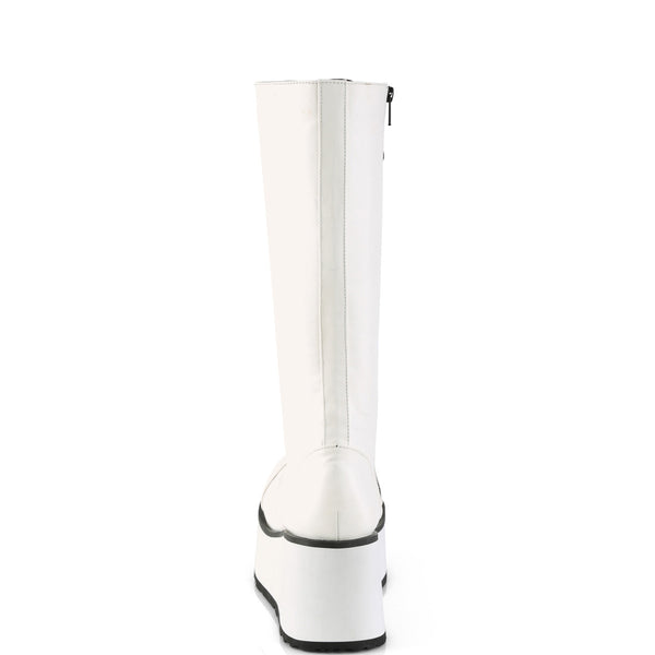 Demonia Trashville-502 White Vegan Leather