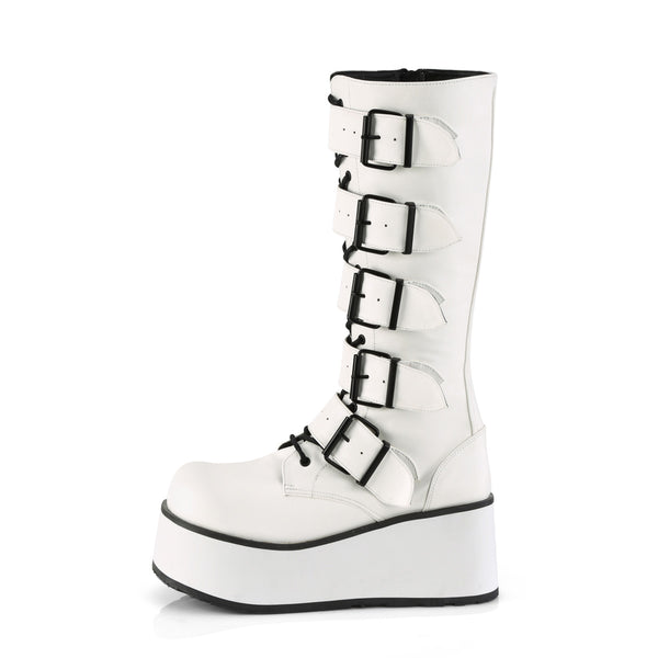 Demonia Trashville-518 White Vegan Leather