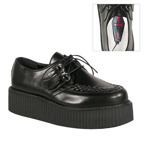 demonia V-CREEPER-502 Black Vegan Leather