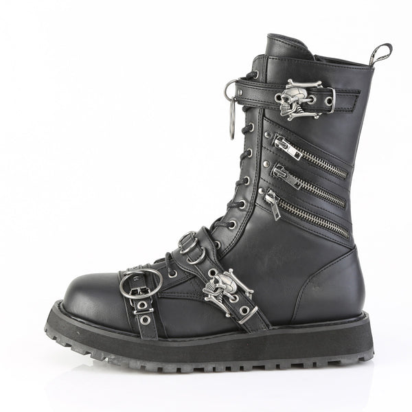 Demonia Valor-240 Black Vegan Leather