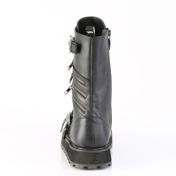 Demonia Valor-240 Black Vegan Leather