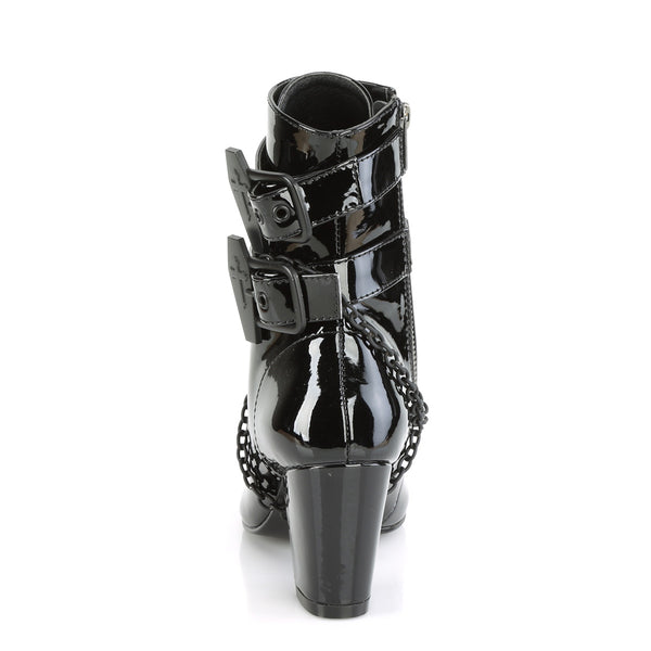 Demonia Vivika-128 Black Patent