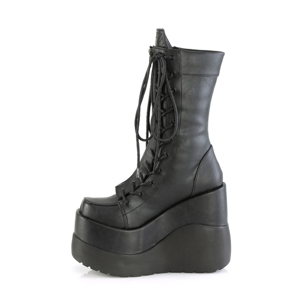 Demonia Void-118 Black Vegan Leather-Patent
