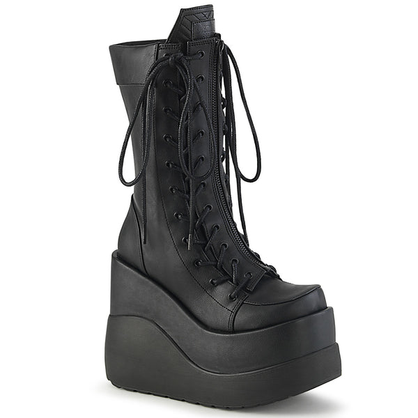 demonia Void-118 Black Vegan Leather-Patent