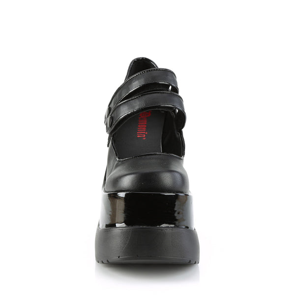 Demonia Void-37 Black Vegan Leather-Patent