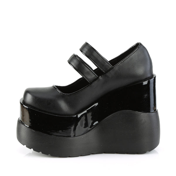 Demonia Void-37 Black Vegan Leather-Patent