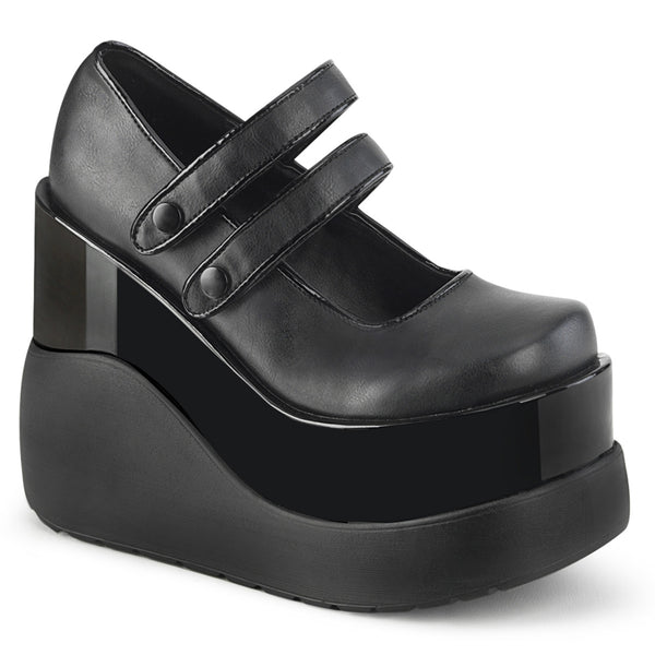 demonia Void-37 Black Vegan Leather-Patent