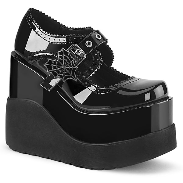 demonia Void-38 Black Patent