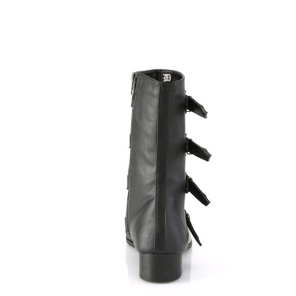 Demonia Warlock-110-B Black Vegan Leather