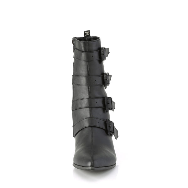 Demonia Warlock-110-C Black Vegan Leather