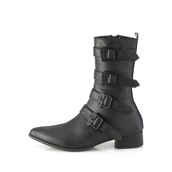 Demonia Warlock-110-C Black Vegan Leather