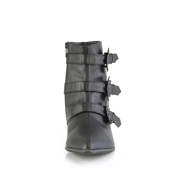Demonia Warlock-50-B Black Vegan Leather