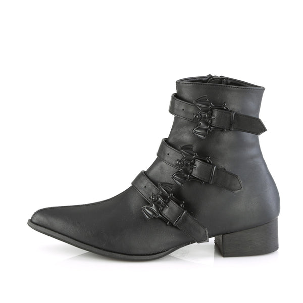 Demonia Warlock-50-B Black Vegan Leather