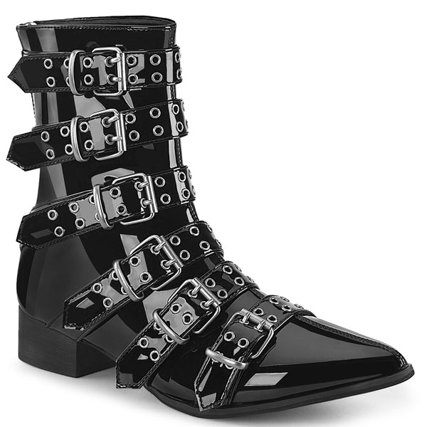 demonia Warlock-70 Black Patent