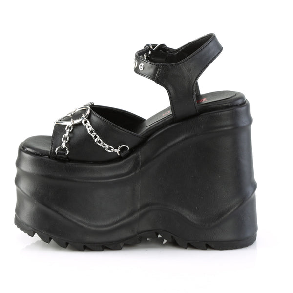 Demonia Wave-09 Black Vegan Leather