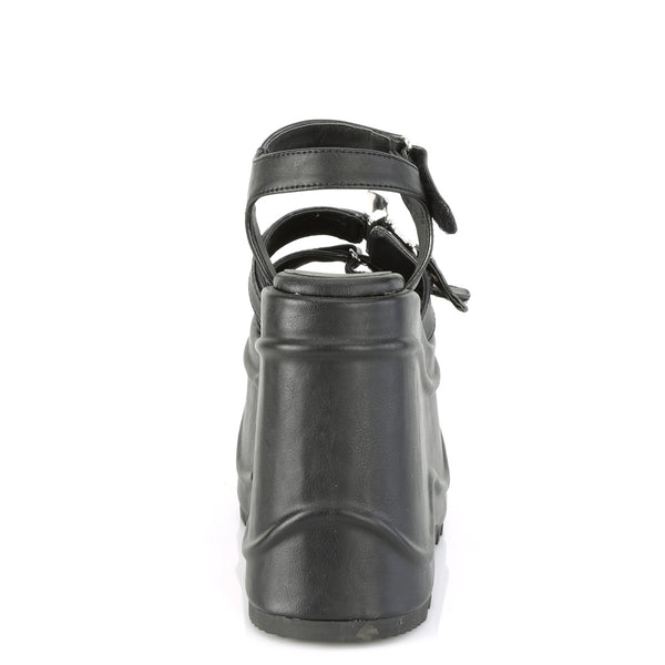 Demonia Wave-13 Black Vegan Leather