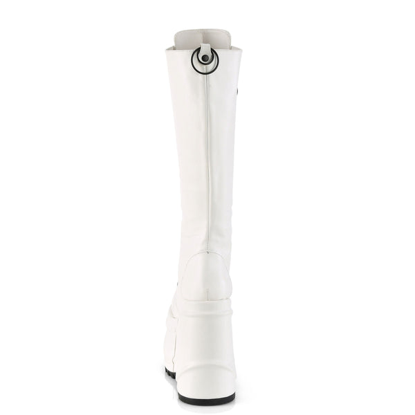 Demonia Wave-200 White Vegan Leather