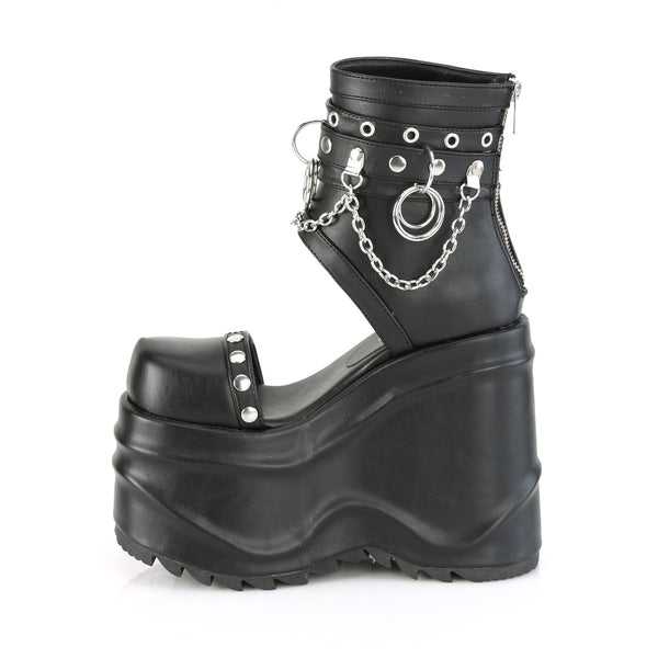 Demonia Wave-22 Black Vegan Leather