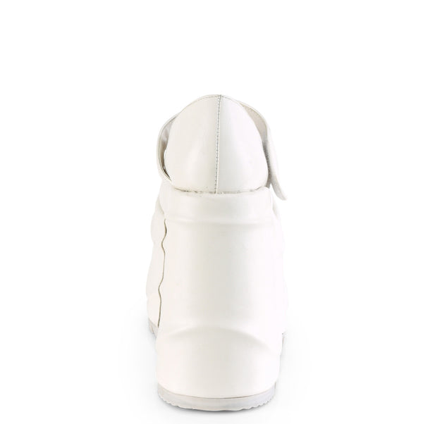 Demonia Wave-32 White Vegan Leather