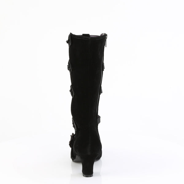Demonia Whimsy-118 Black Vegan Suede
