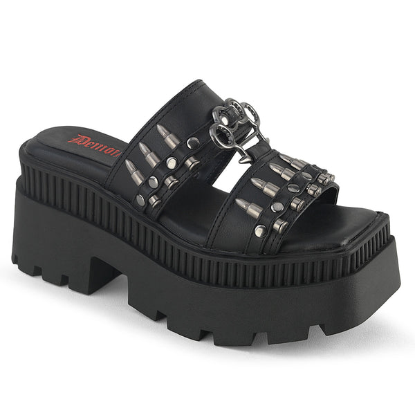 demonia Wrath-08 Black Vegan Leather