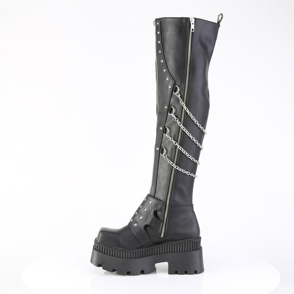 Demonia Wrath-310 Black Vegan Leather