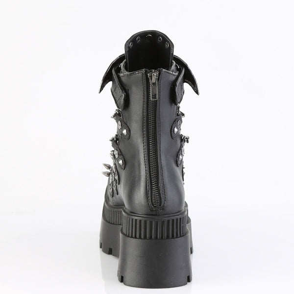 Demonia Wrath-55 Black Vegan Leather