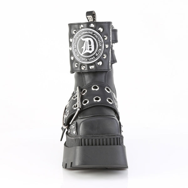 Demonia Wrath-58 Black Vegan Leather