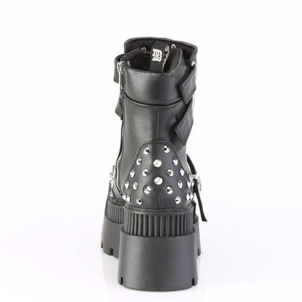 Demonia Wrath-58 Black Vegan Leather