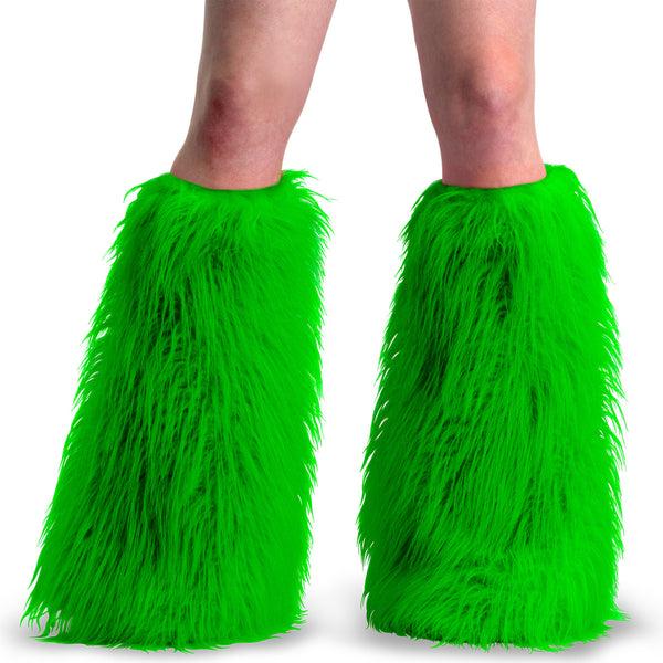 Demonia Yeti-08 Neon Green Faux Fur