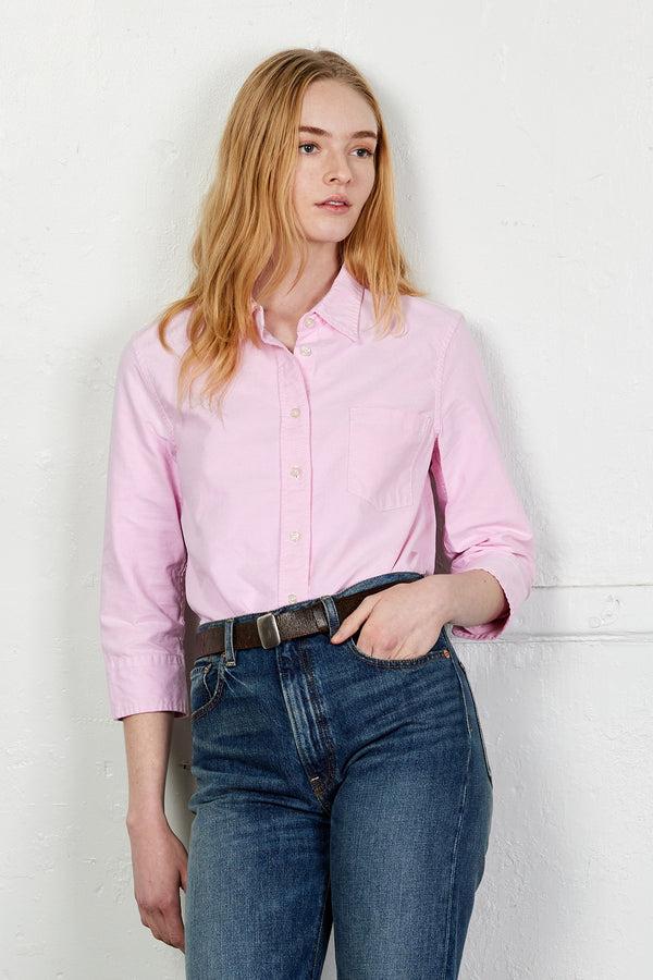 denimist Adrienne Shrunken Shirt Pink