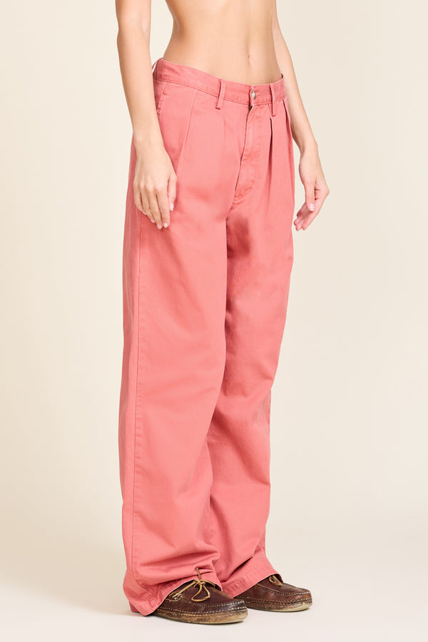 Denimist Blair Double Pleated Pant Red