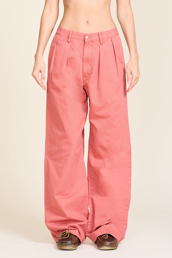 denimist Blair Double Pleated Pant Red