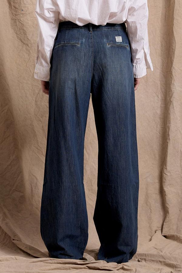 Denimist Blair Double Pleated Pant Seymour Indigo